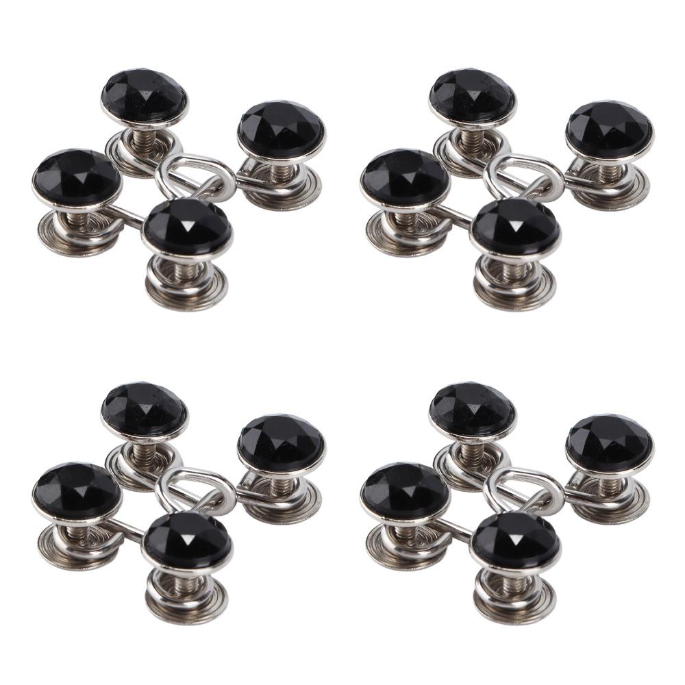 16pcs Detachable Card Slot Design Button Pins Reusable Pant Waist Button Waist Tightener  For Jeans