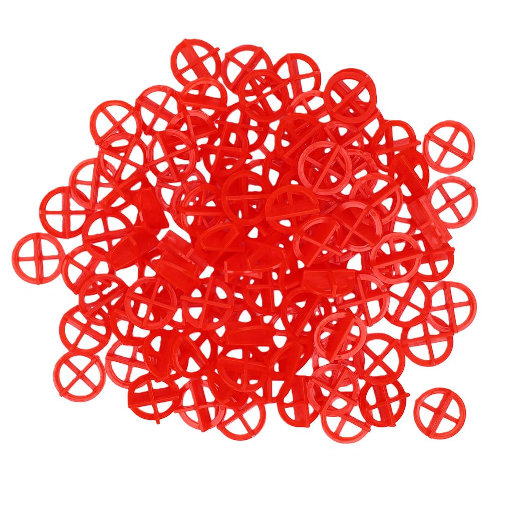 500 Stück Entfernbare Fliesenabstandshalter 1/16 Zoll 2 mm Wiederverwendbar Wandboden Bauwerkzeug Fliesen-Nivelliersystem Rot 2,0 mm