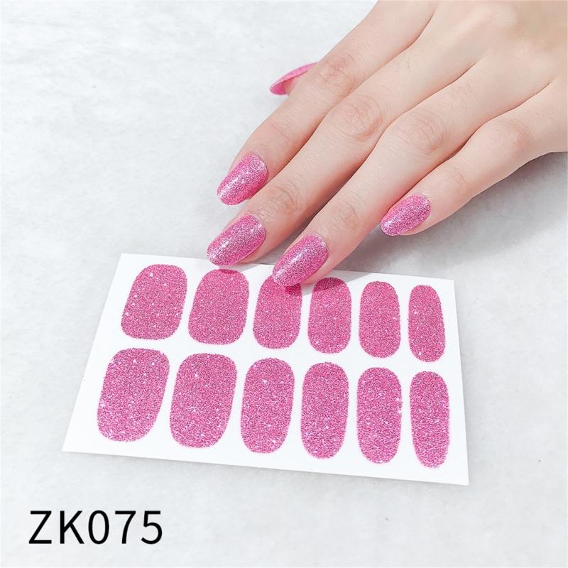 Glitter Nail Wraps for Women Nail Polish Strips Self Adhesive Nail Polish Stickers Fingernail Manicure Stickers