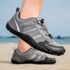 Men Barefoot Casual Hiking Shoes Flats Black Wide Head Boots Grey Sneakers Rubber Sport Shoes Large Size