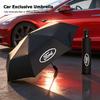 12 Bones Car Emblem Umbrella Auto Anti-UV Auto Goods For Ford ST Line Focus Mustang Fiesta Puma Ranger Kuga MK7 MAX F150 Mondeo