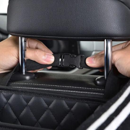 Multifunctional Car Back Seat Storage PU Leather Phone Pocket Pouch Hanging Bag