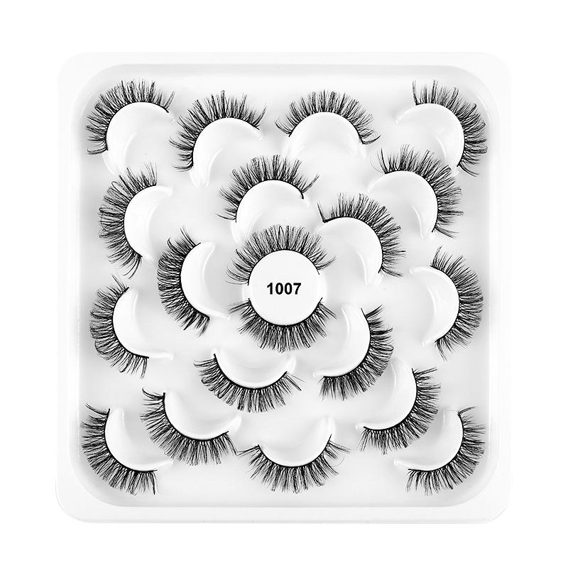 Dd Chemical Fiber Curled False Eyelashes 10 Pairs Of Thick Natural Grafted Eyelashes