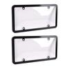 2PCS License Plate Cover Frame Transparent License Plate Protection Frames for United States Canada
