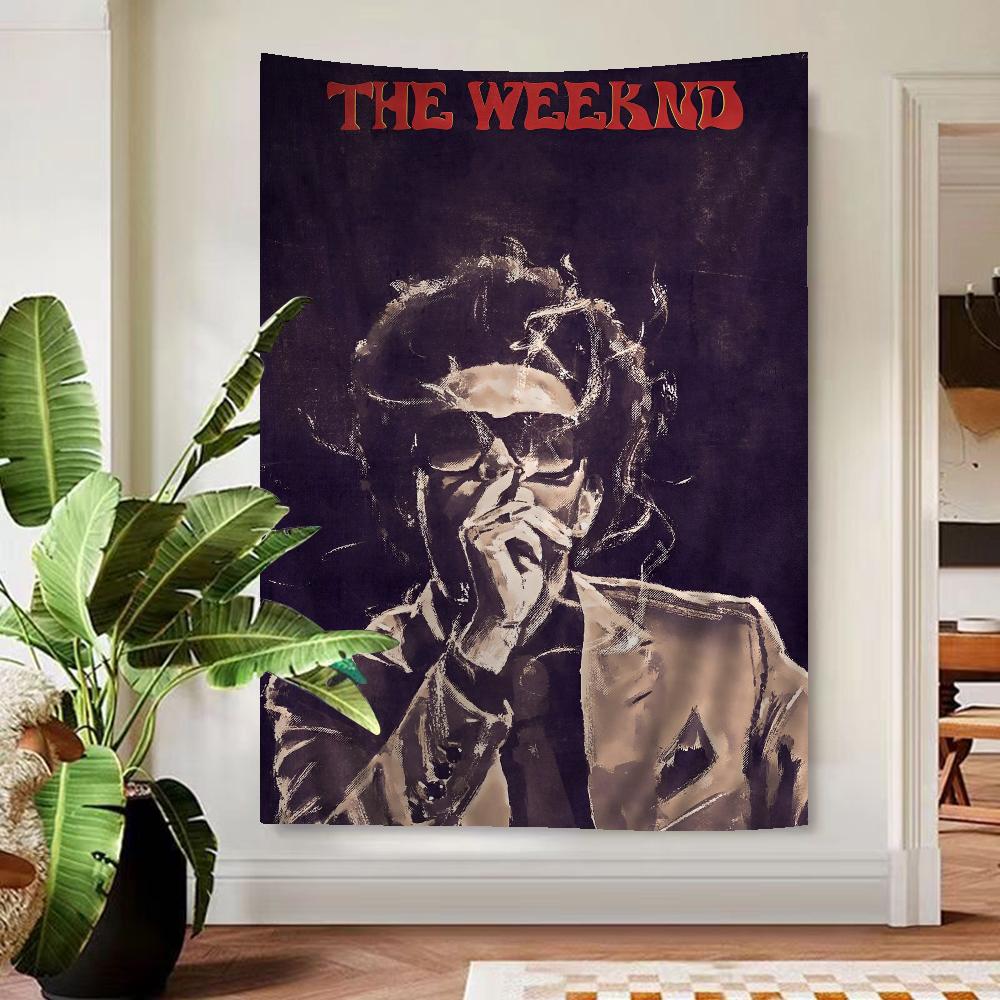 Rapper The Weeknd Printed Large Wall Tapestry Wall Hanging Decoration Household Decor Blanket