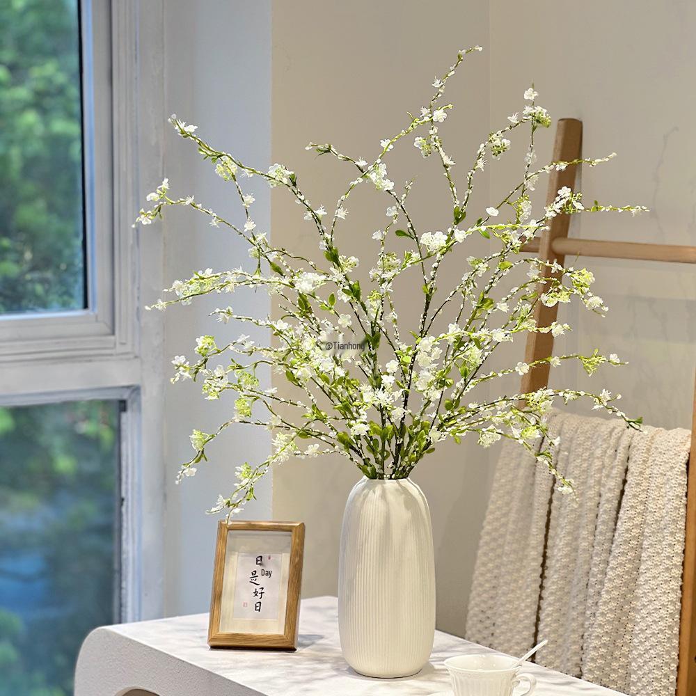 Snow Willow Branch Fake Floral Arrangement for Living Room or Dining Table Décor