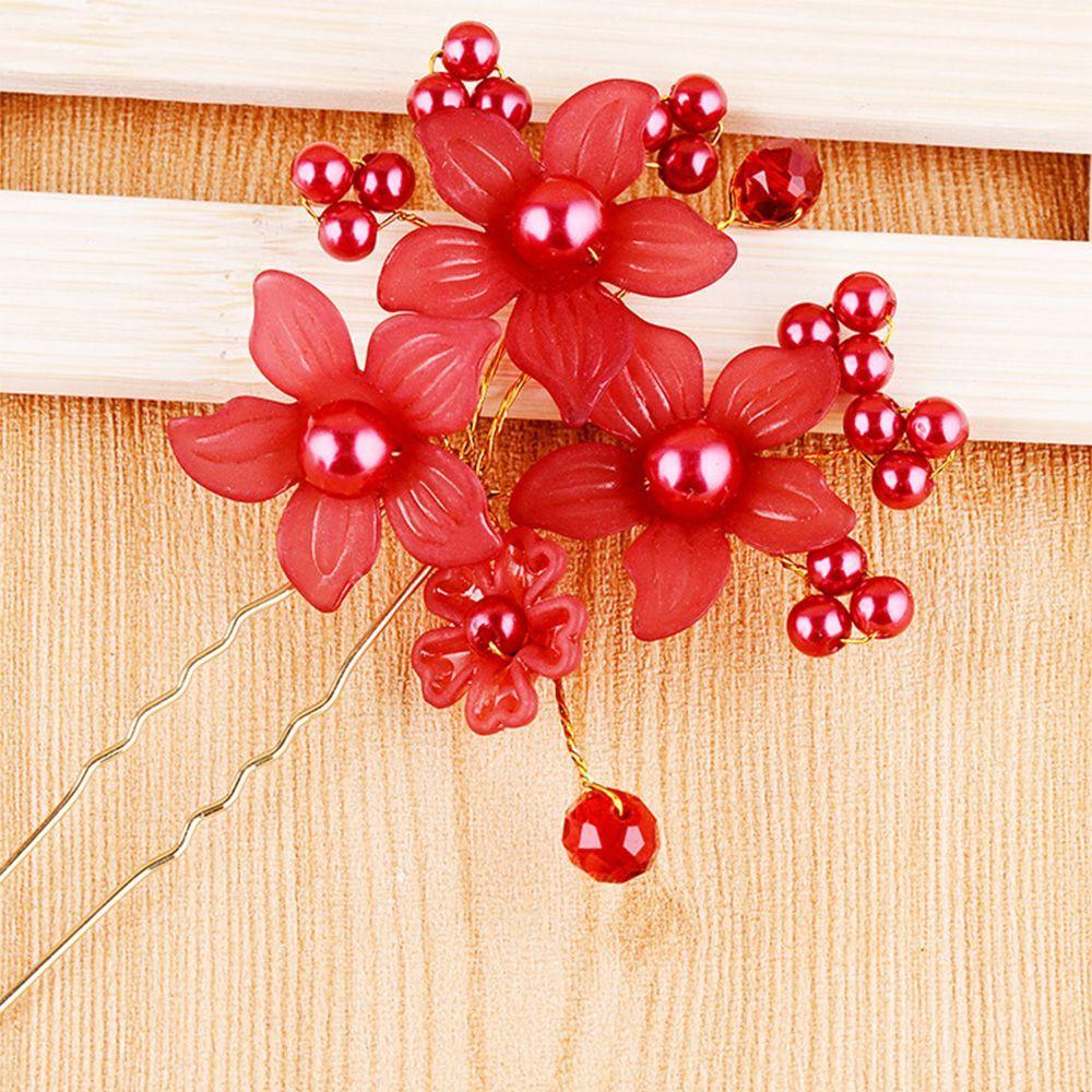 Wedding Accessories Hairpin Hair Jewelry Beautiful Headdress Hair Clip Bride Hairpin Flower Hairpin