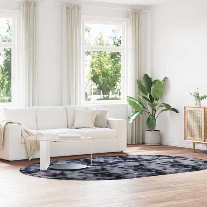VidaXL Tapis Shaggy à poils longs gris foncé 300x200 cm polyester, tapis, tapis de chambre, tapis moderne, tapis de salon, 4102936