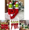 Christmas Grinch Doll Decorations Soft Comfortable And Perfect As Holiday Ornaments And Gifts