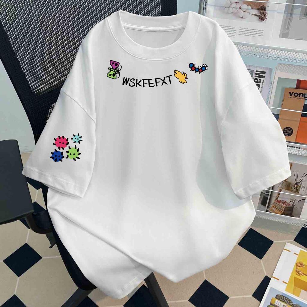 Unisex Harajuku T-Shirt aus reiner Baumwolle mit kurzen Ärmeln, einzigartiger lustiger Aufdruck, neues Sommer-Oberteil mit Rundhalsausschnitt