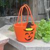 Halloween Candy Tote Basket with Witch Hat Pumpkin Tote Handbag Portable Gift Basket for Party Decorations