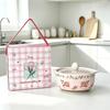 Girly Heart Tulip Ceramic Double-Ear Soup Bowl, Large Capacity, High Temperature Resistant, Ideal for Instant Noodles and Luosifen.