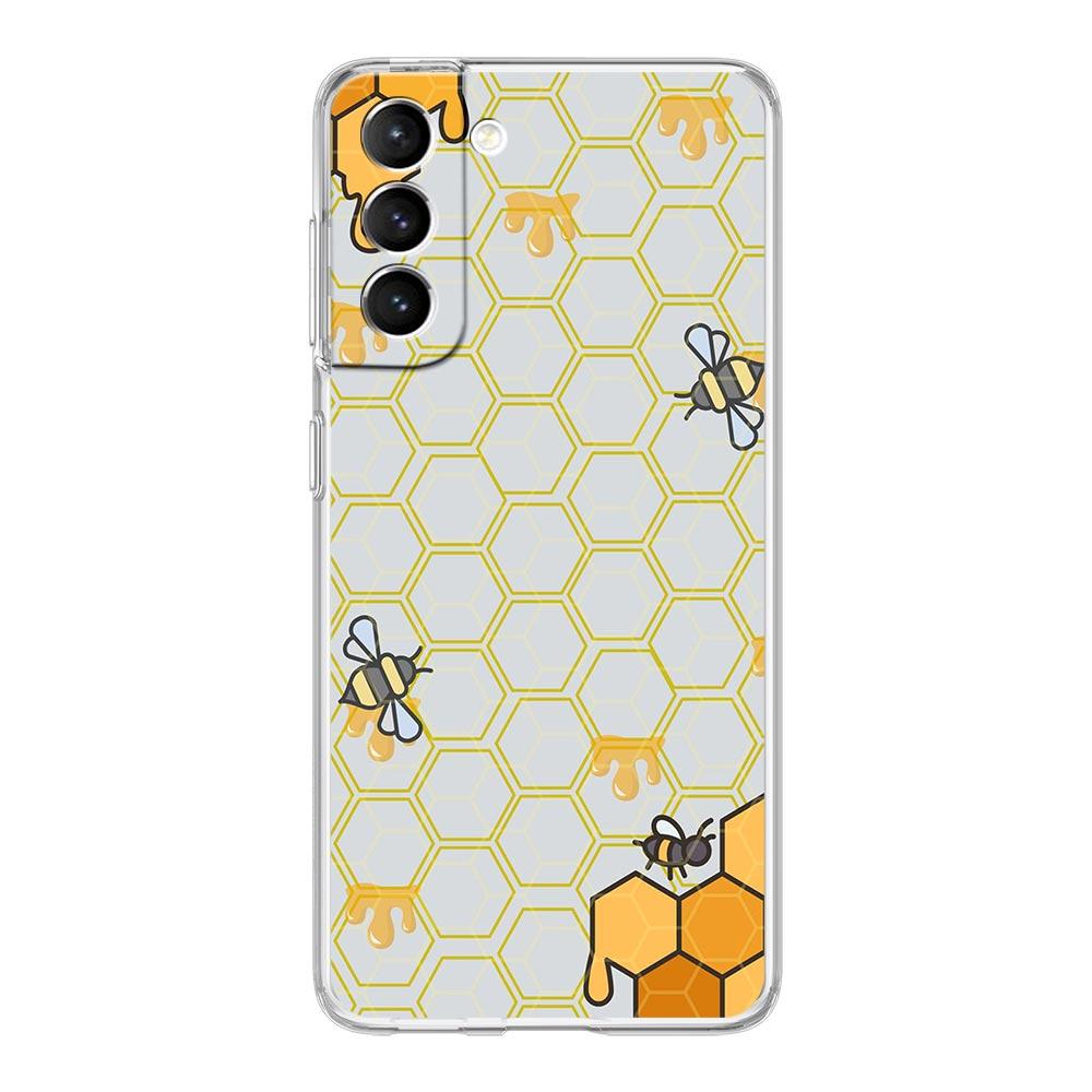 Phone Case For Samsung Galaxy S25 S24 S23 FE S22 Ultra S20 S21 5G S10 Plus S10E Soft Clear Cover Bee Honey