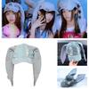 Omg Newjeans Hanni Danielle Round Top Baseball Cap With Rabbit Ears For Summer