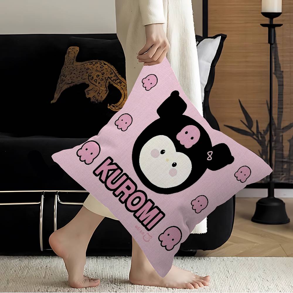 Cute Cartoon K-Kuromi Pillow Anime Pillow Sofa Bed Head Pillow Cover Cushion Cover 45x45 cm Fashion