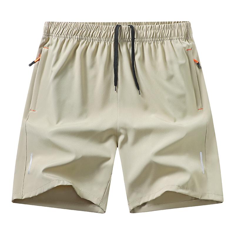 Men's Quick Dry Drawstring Shorts with Zipper Pockets, Lightweight Athletic Shorts for Running and Daily Wear