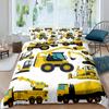 Cartoon Car Truck ExcavatorBoy Kids Quilt Durex Twin Full King Size 3Pcs Duvet Cover Bedding Linen Set Bedspread 200x200 240x220