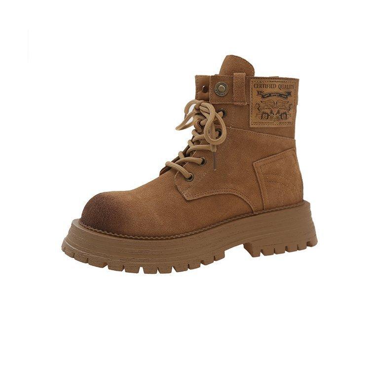 

Летние тонкие сапоги, модные и удобные женские сапоги с толстой подошвой, весенние и осенние, матовые короткие сапоги, летние сапоги с юбкой 40 верблюд