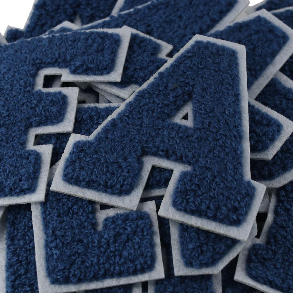 26 Pcs Blue Iron on  A-Z Shoes Embroidered  Hats