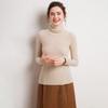 Women's 100% Pure Cashmere High Neck Seamless Turtleneck Sweater - Slim Fit Autumn Winter Knitwear