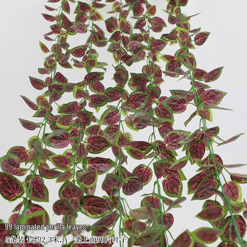 Artificial Rattan Green Pothos Leaf Vine: Decorative Plastic Plant for Ceiling or Home Décor