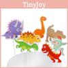 Dinosaur Themed Cake Accessory Paper Flag Plugin Set Birthday Party Decoration