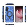 For Samsung Galaxy A56 5G Magnetic Case Rotating Metal Kickstand Shockproof PC + TPU Phone Back Cover