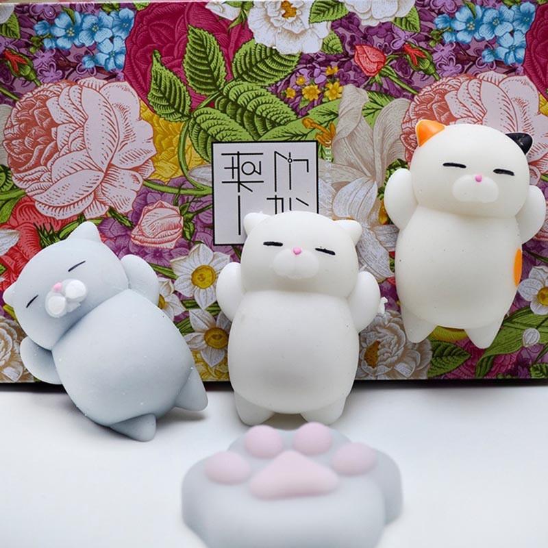 1PC Mochi Animals Toys Cute Mochi Cat Stress Relief Toys Mochi Animals Party Favors Mini Animals Cat Easter Gifts for Kids Adult