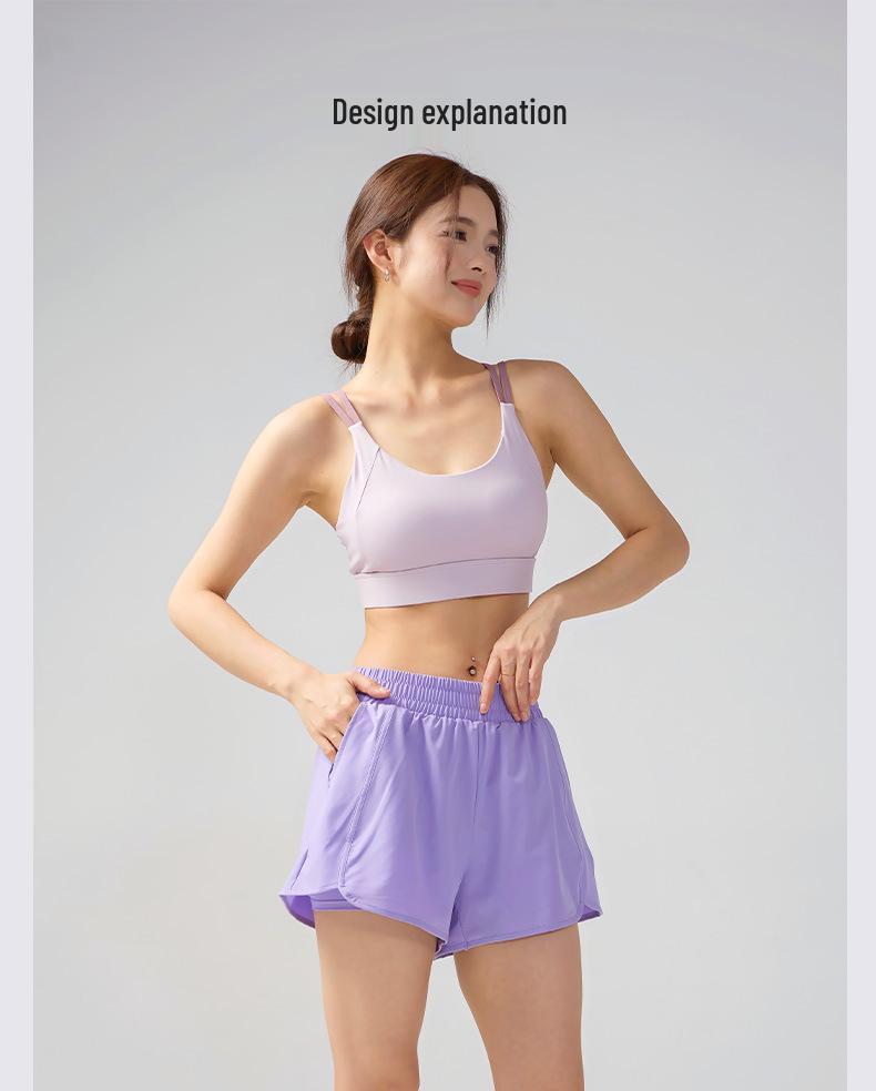 Women's Quick-Dry Marathon Shorts - Breathable, Lightweight, Anti-Exposure Activewear for Running, Training, Gym, and Yoga.