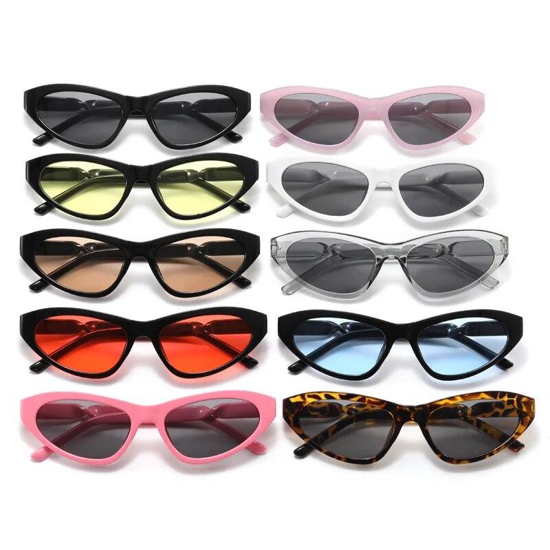 Small Frame Retro Cat Eye Sunglasses Punk Hip Hop Sun Glasses Twisted Fried Dough Twist Leggings Men's Women's Sunglasses