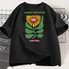 Flower Print Unisex Crew Neck Short Sleeve Unisexs Graphic Tshirt Stylish Comfortable Casual Unisex Top Trendy T Shirt Unisex