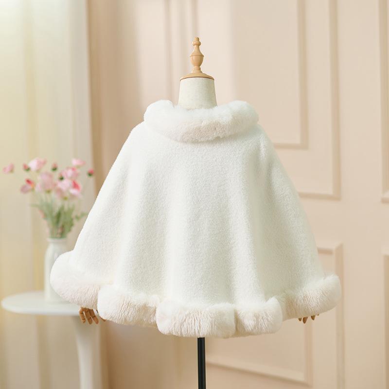 Cardigan Plush Retro în Stil Cheongsam Republică - Culoare Moale Orez Lipicios pentru Toamnă/Iarnă