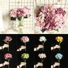Artificial 46cm Hydrangea Fake Silk Flowers Bouquet Bridal Wedding Decor Home