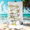 1pc Cute Anime Mofusands Print Beach Towel - Soft Absorbent Microfiber, Lightweight Quick-Dry with Vibrant Cartoon Cat Design