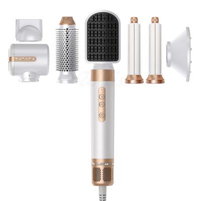 Professional 7-in-1 Brushless Hair Dryer Set Negative Ion Fast Heating Hairs Straightener Brush