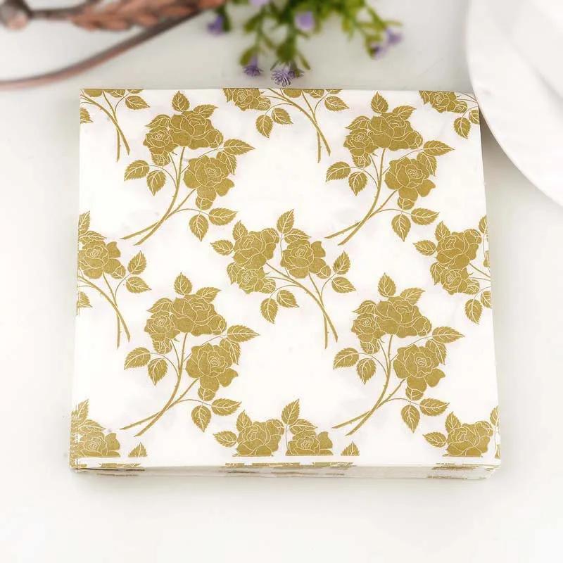 20Pcs/Bag Napkins Paper Butterfly Floral Print Decoupage Napkin Paper Tissue for Xmas Wedding  Decor Party Table Supplies