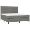 Maison Exclusive - Sommier à lattes de lit avec matelas Gris foncé 180x200cm Tissu