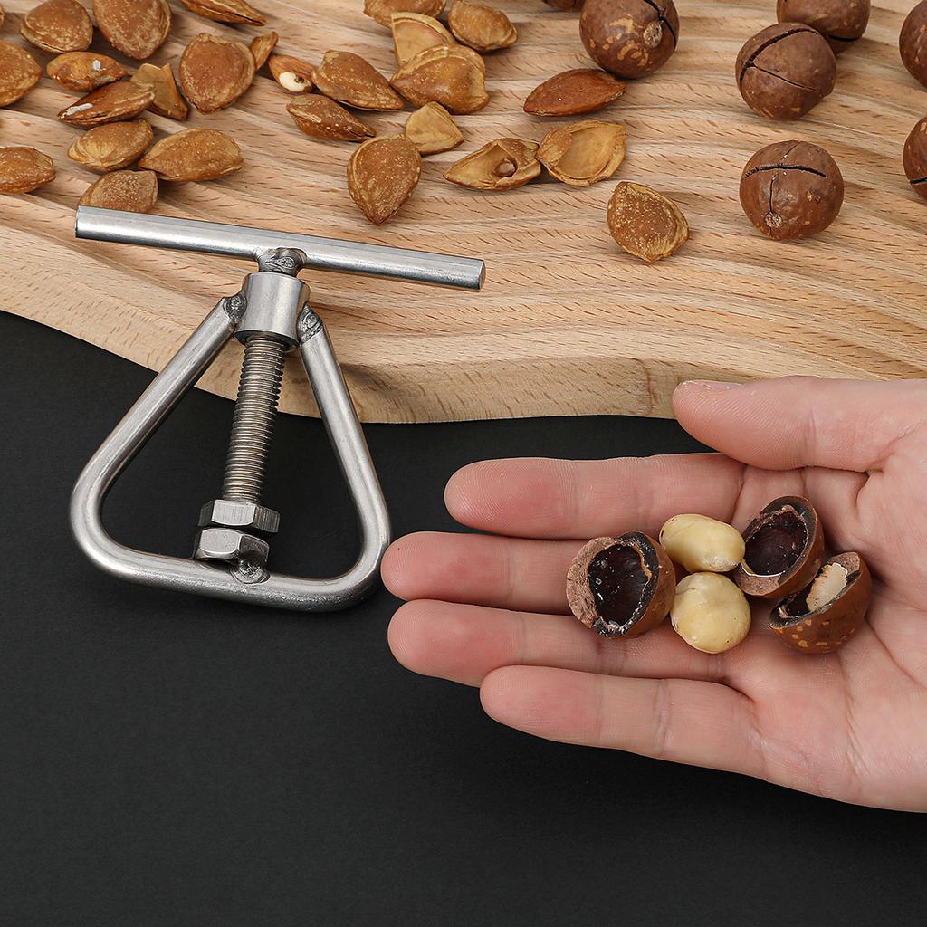 1PC Stainless Steel Manual Nut Opener Cracker Machine Walnut Kitchen Tool Steel Sheller Nut Macadamia Accessories