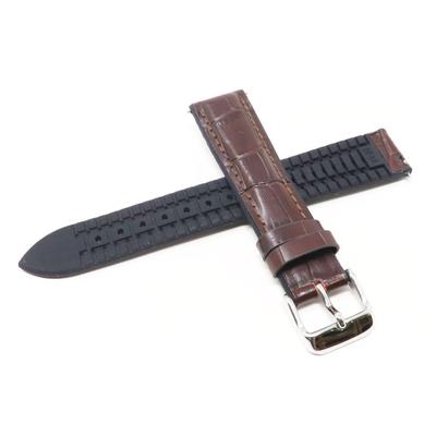Watch Genuine Brown for Band, 18mm, Leather/rubber, Strap, RS02C18BN.