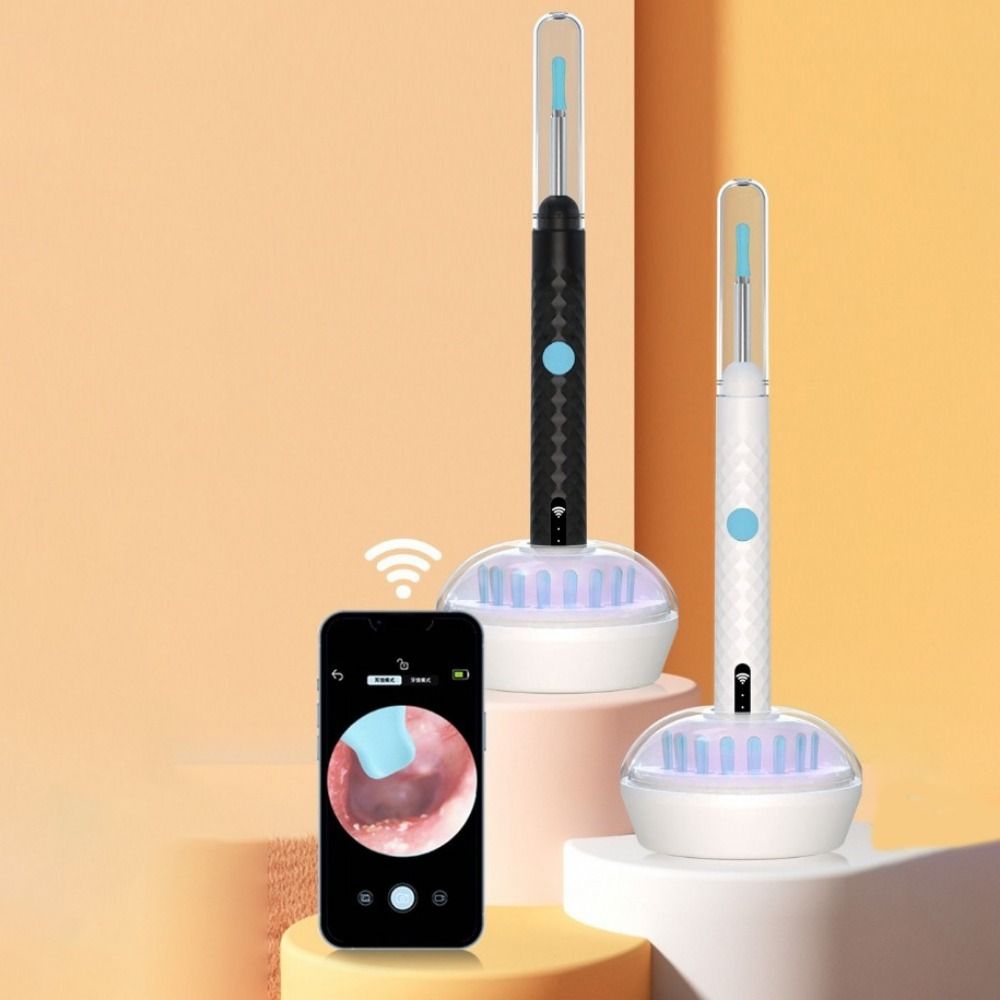 Ultra Thin 4.2mm Visual Endoscope Camera 1080P Visual Wireless Otoscope  Ear Hair Inspection