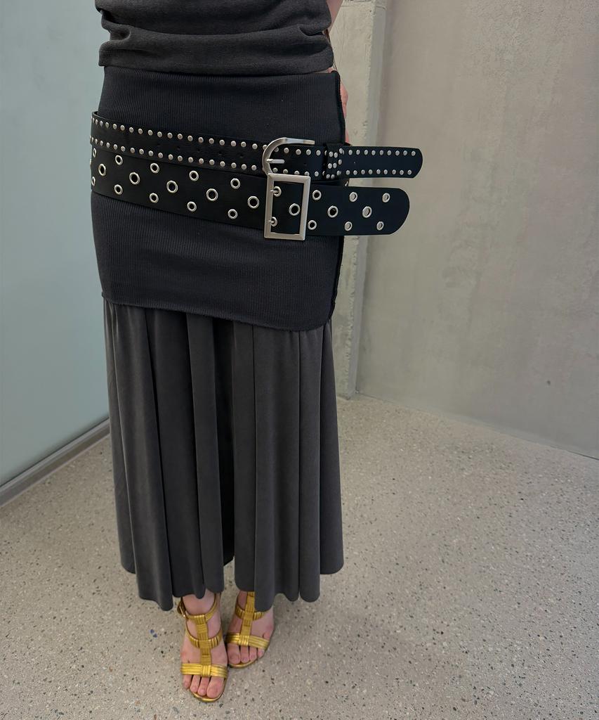 Tinsi Flow Fold Dress (Charcoal)