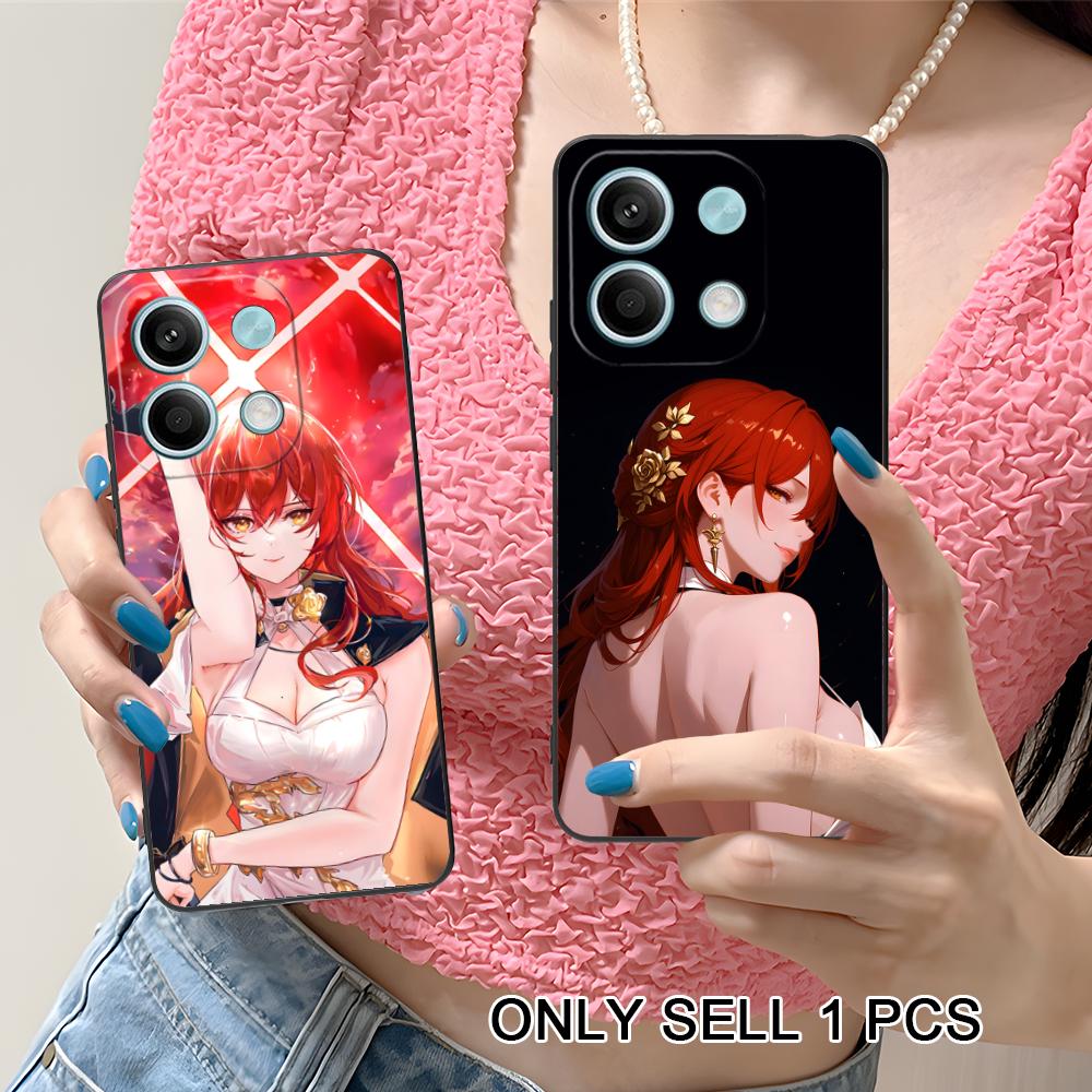 HSR Himeko Matte TPU Mobile Phone Case for Xiaomi Redmi 15 14 13 12 A5 3 2 1 C Plus 4G 5G Colorful Printing Cover