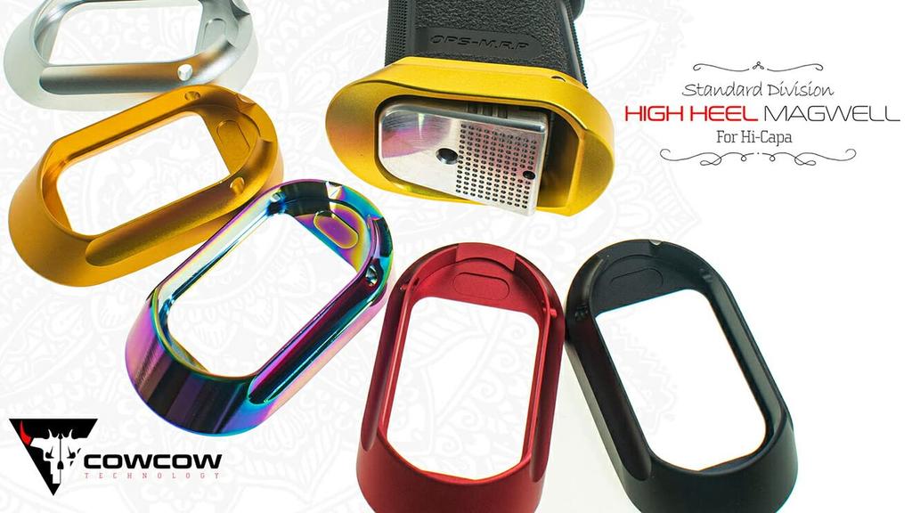 COWCOW TECHNOLOGY Aluminum CNC High Heel Magwell Hi-CAPA Black