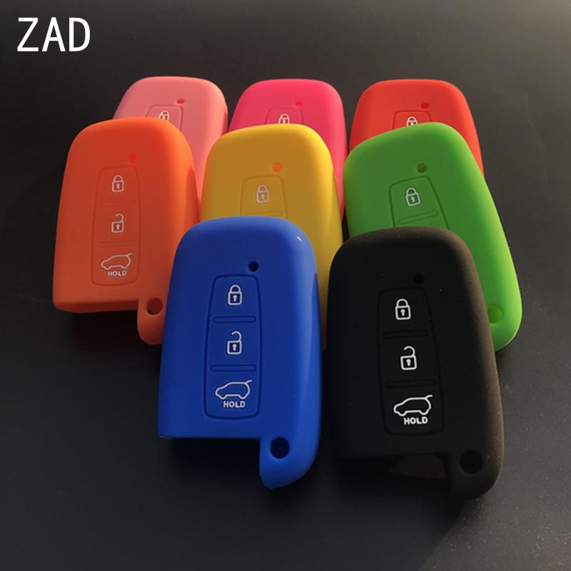ZAD 3 Buttons Silicone Car Key Case Cover for KIA K5 K4 K3 K2 Rio Sportage Cerato Sorento Forte Carens Smart Key Car Key Case
