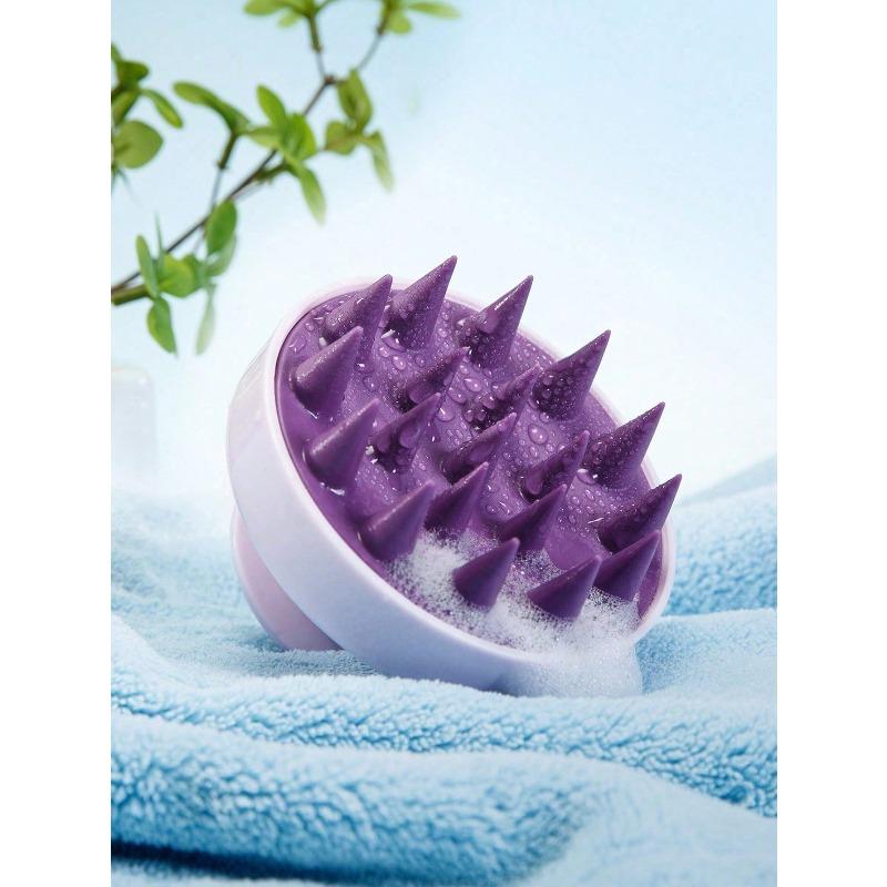 Wheat Straw Hair Scalp Massage Brush, Silicone Hair Brush, Scalp Exfoliating Scrub, Dandruff Removal Tool