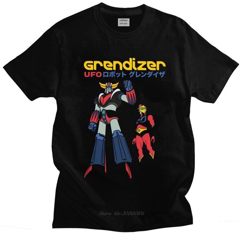 Nádherné pánské bavlněné tričko s krátkým rukávem Grendizer Ufo Robot Goldrake Actarus Mecha Anime Tričko Topy Grafické tričko