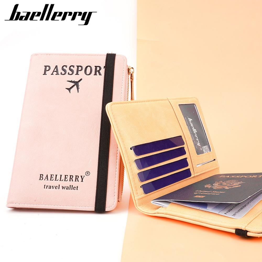 Baellerry Men and Women Short Purse Zipper Coin Purse Travel Wallet Passport Holder Unisex Card Holder