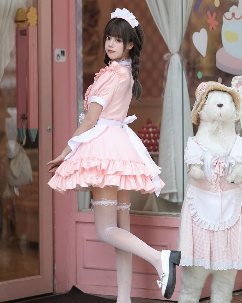 AOTYP Maid Cute Maid Short Halloween Costume for and Plus Sizes Size for Con Otaku School and Photoshoots Costume, Outfit, Length, Men, Events,