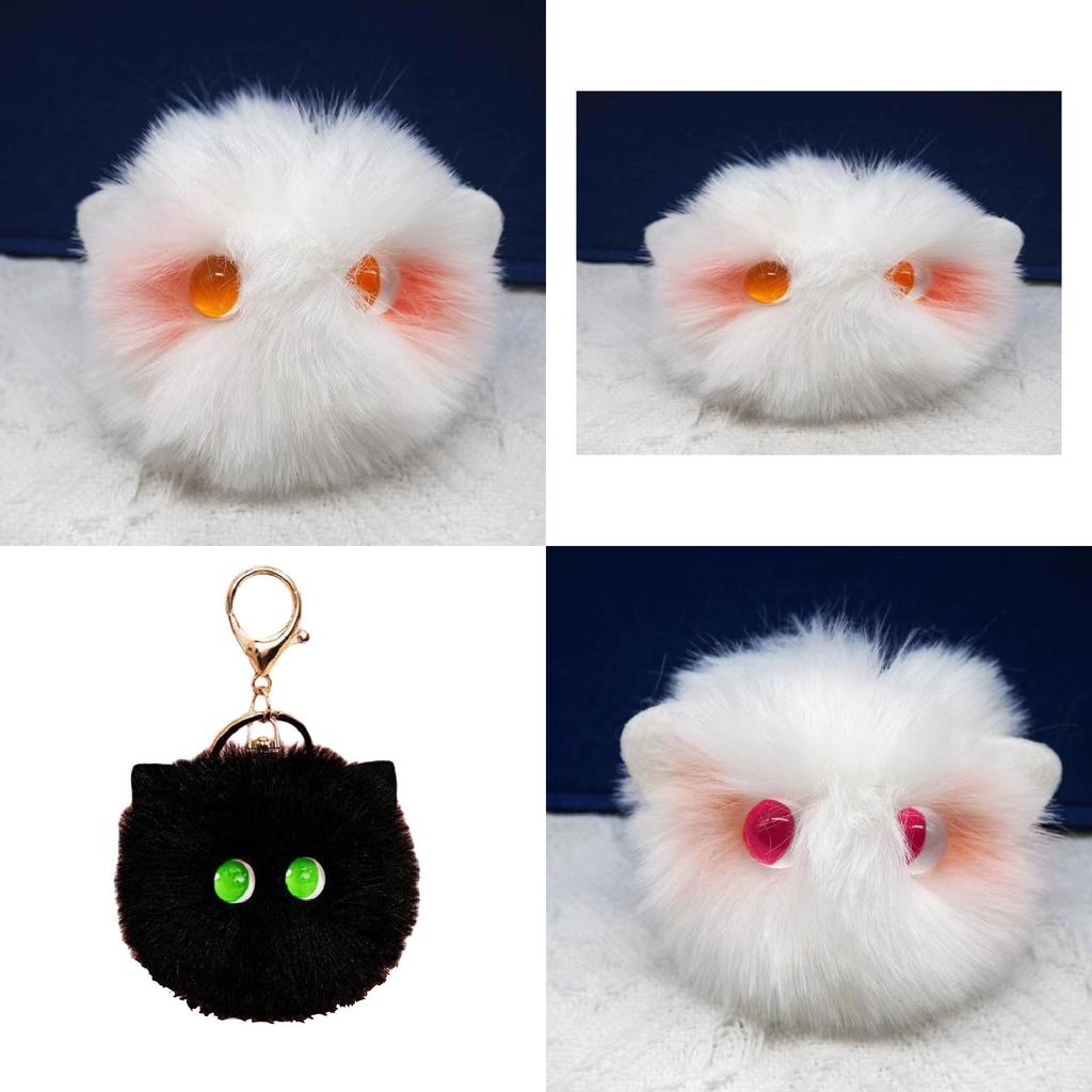 Adorable Cat Plush Ball Pendant With Creative Design For Girls In Soft Fluffy Fabric