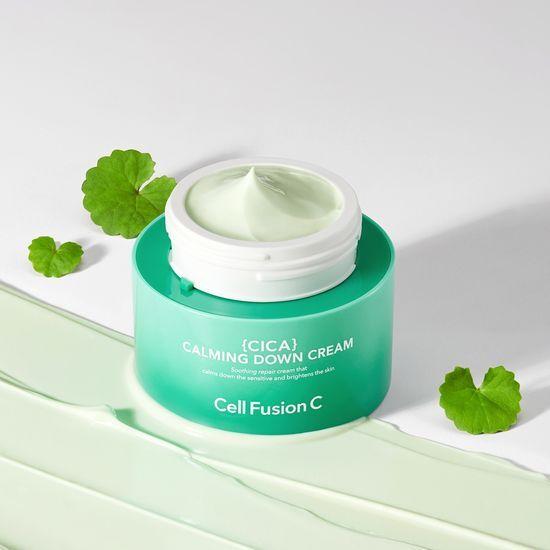 Sensitive Skin Soothing/Cooling Moisturizing Cream Cell Fusion C Post Alpha Cica Calming Down Cream 50ml Promotion (+50ml Refill)